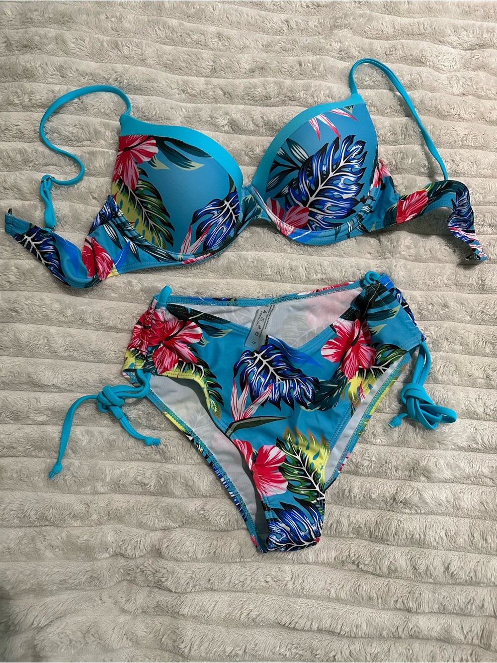 SHEIN Full Coverage Tropical Bikini